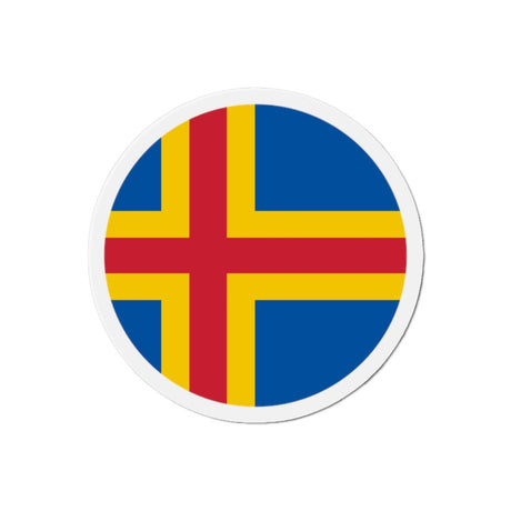 Aimant Rond Drapeau d'Åland en plusieurs tailles - Pixelforma