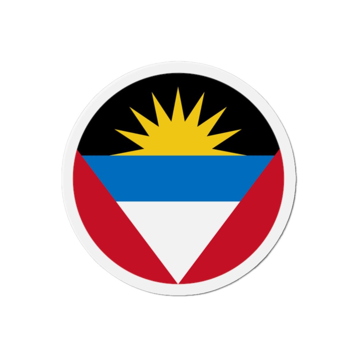 Aimant Rond Drapeau d'Antigua-et-Barbuda en plusieurs tailles - Pixelforma