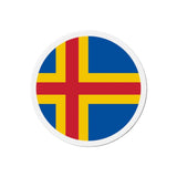 Aimant rond drapeau d’åland décoratif pour réfrigérateur