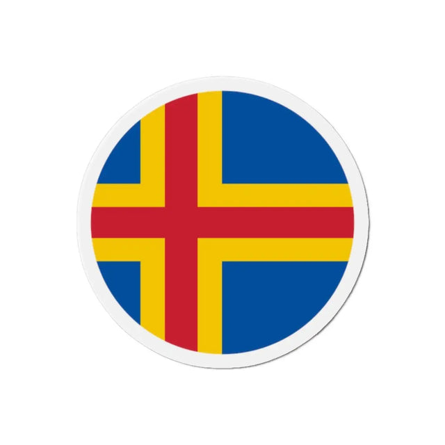 Aimant Rond Drapeau d'Åland en plusieurs tailles - Pixelforma 