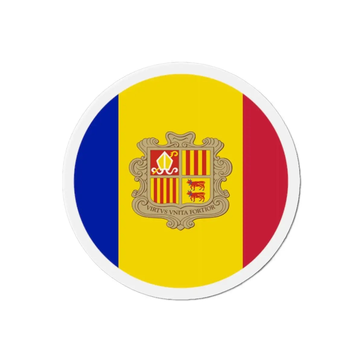 Aimant rond drapeau d’andorre couleur souvenir décoratif