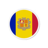 Aimant rond drapeau d’andorre couleur souvenir décoratif
