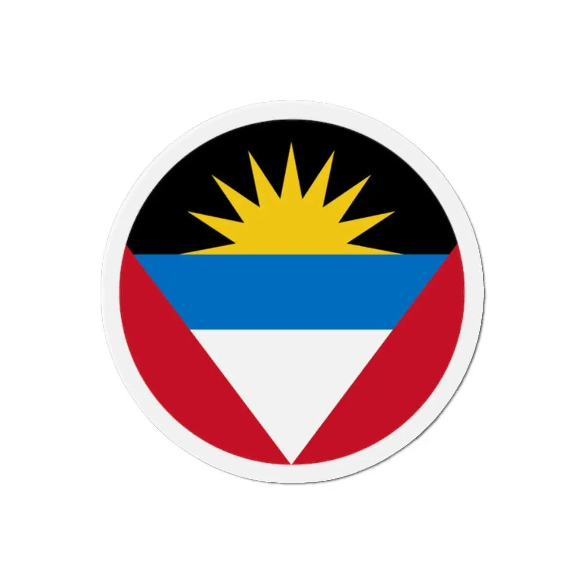 Aimant Rond Drapeau d'Antigua-et-Barbuda en plusieurs tailles - Pixelforma 