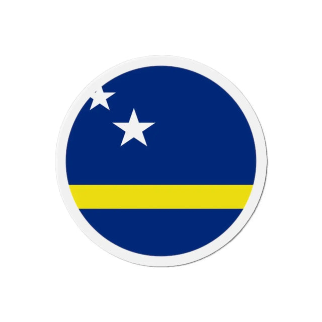 Aimant Rond Drapeau de Curaçao en plusieurs tailles - Pixelforma 