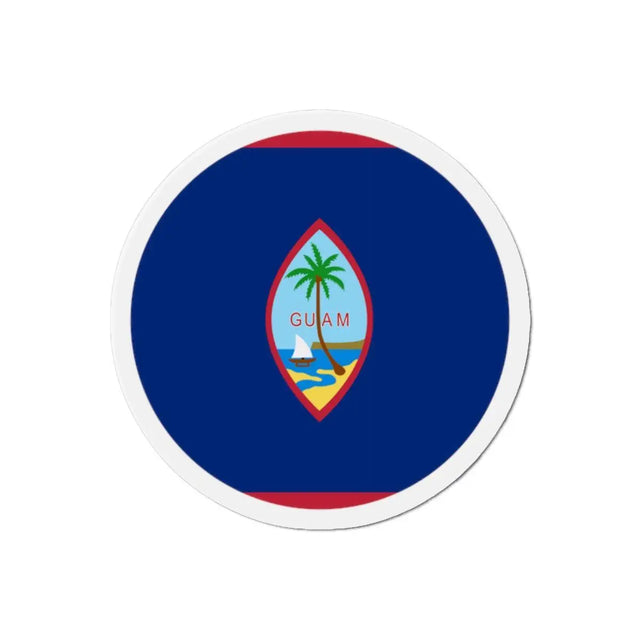 Aimant Rond Drapeau de Guam en plusieurs tailles - Pixelforma 