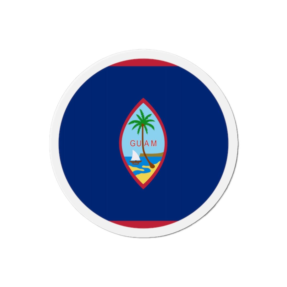 Aimant Rond Drapeau de Guam en plusieurs tailles - Pixelforma