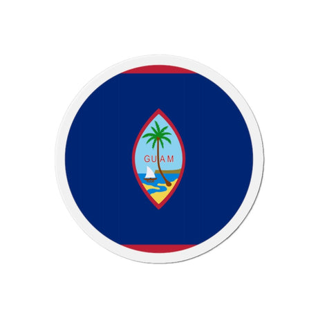 Aimant Rond Drapeau de Guam en plusieurs tailles - Pixelforma