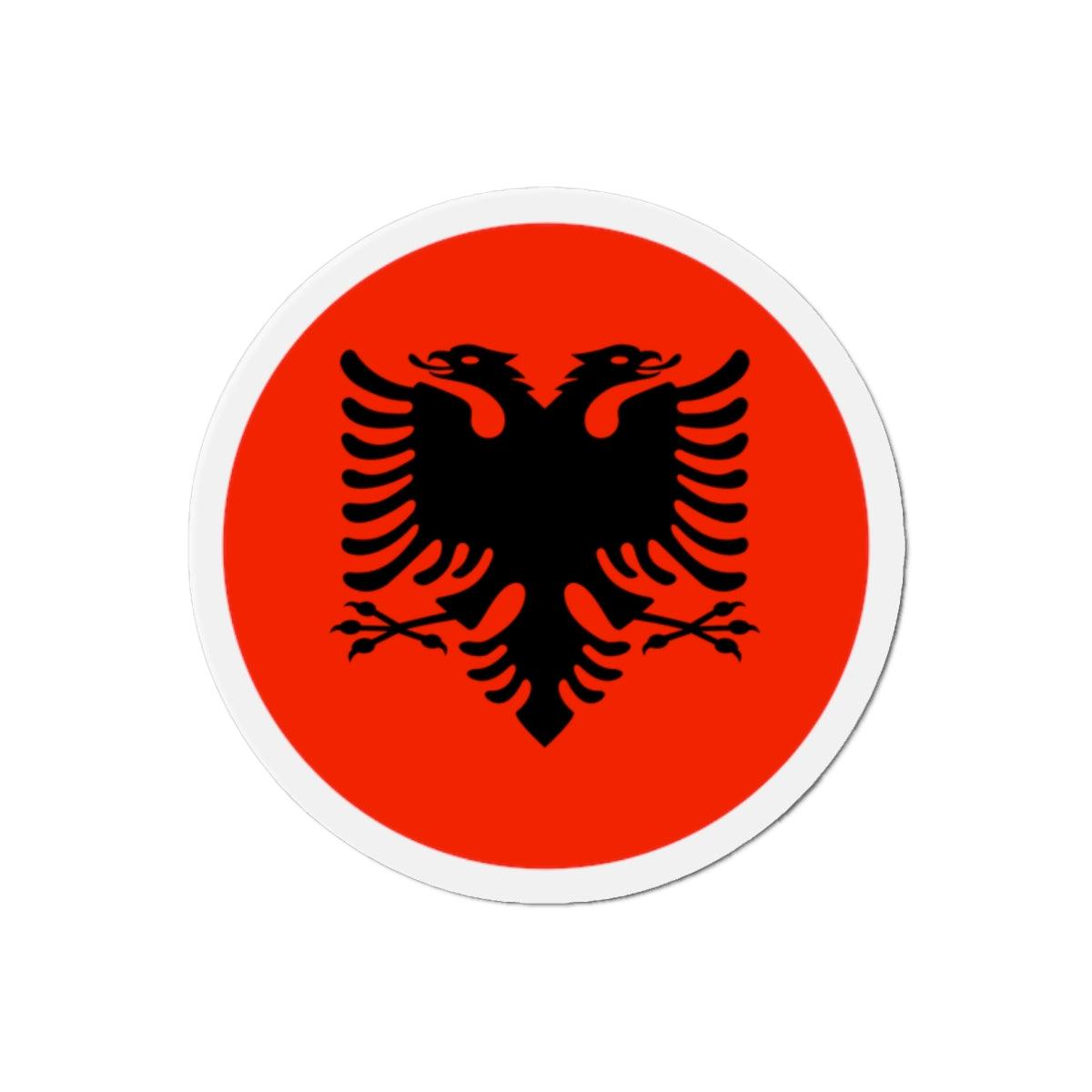 Aimant Rond Drapeau de l'Albanie en plusieurs tailles - Pixelforma