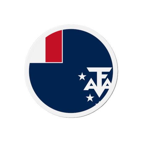 Aimant Rond Drapeau de l'Antarctique française en plusieurs tailles - Pixelforma