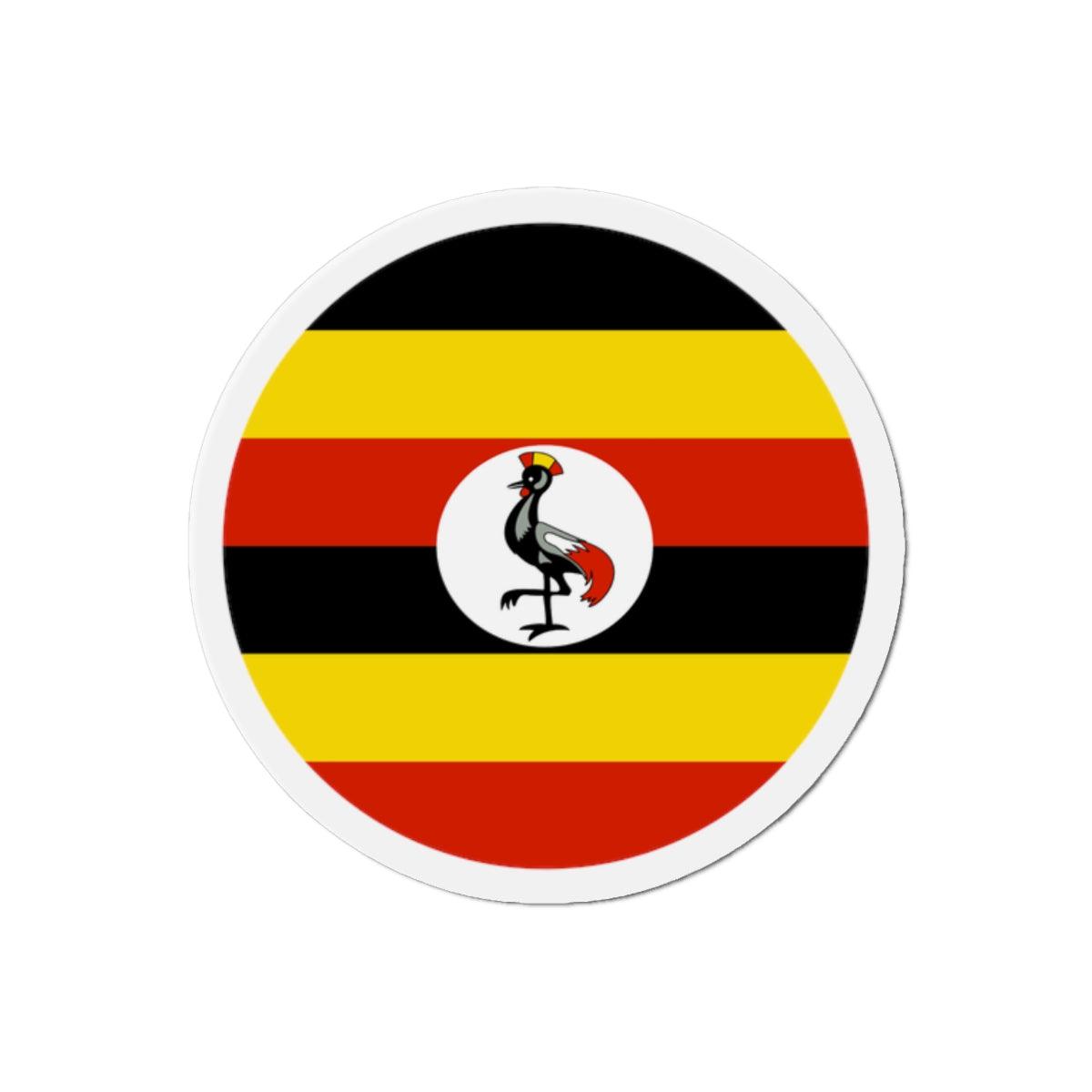 Aimant Rond Drapeau de l'Ouganda en plusieurs tailles - Pixelforma