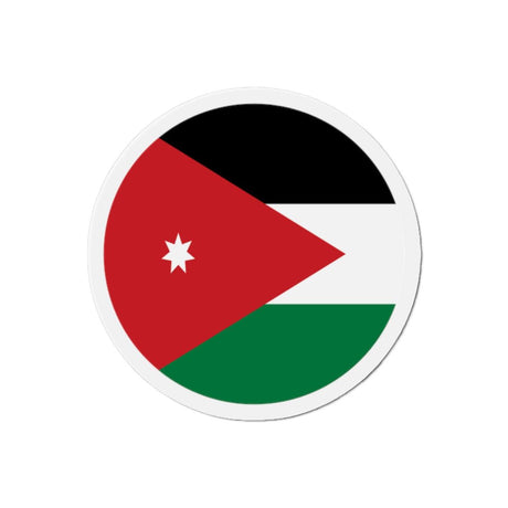 Aimant Rond Drapeau de la Jordanie en plusieurs tailles - Pixelforma