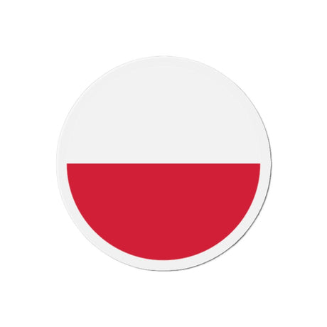 Aimant Rond Drapeau de la Pologne en plusieurs tailles - Pixelforma