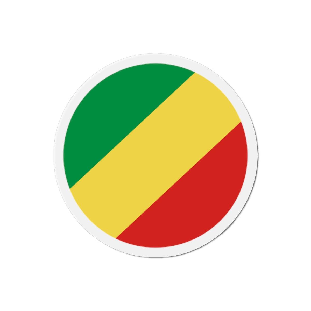 Aimant Rond Drapeau de la république du Congo en plusieurs tailles - Pixelforma