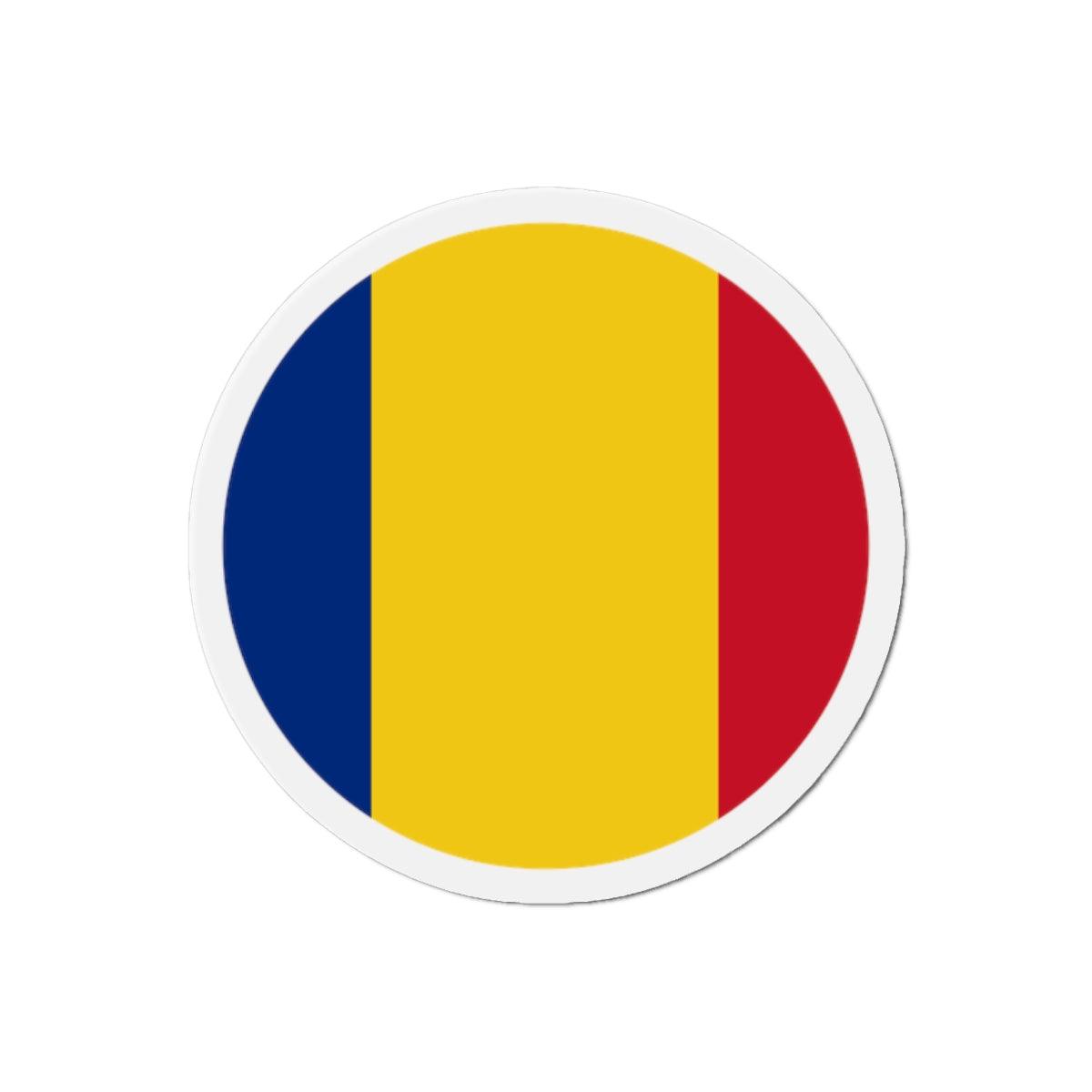 Aimant Rond Drapeau de la Roumanie en plusieurs tailles - Pixelforma