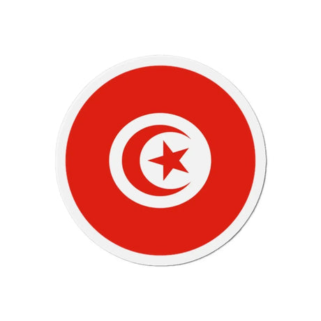 Aimant Rond Drapeau de la Tunisie en plusieurs tailles - Pixelforma 