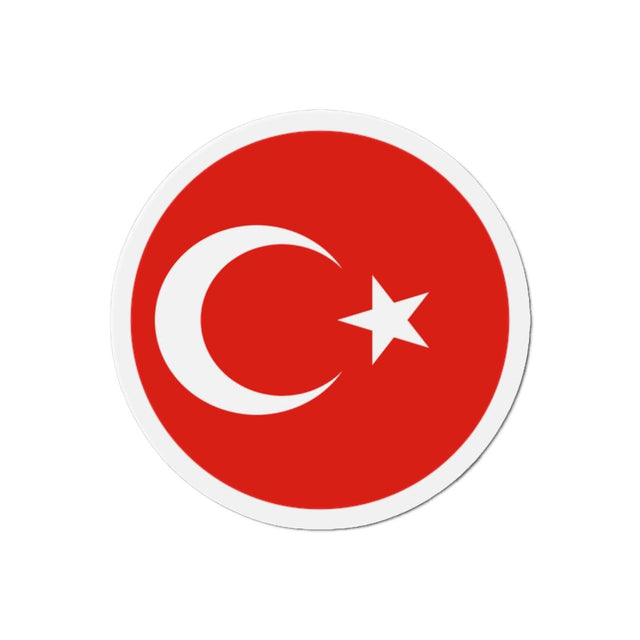 Aimant Rond Drapeau de la Turquie en plusieurs tailles - Pixelforma