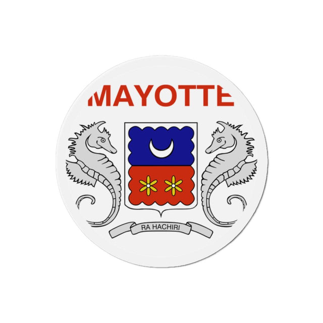 Aimant Rond Drapeau de Mayotte en plusieurs tailles - Pixelforma