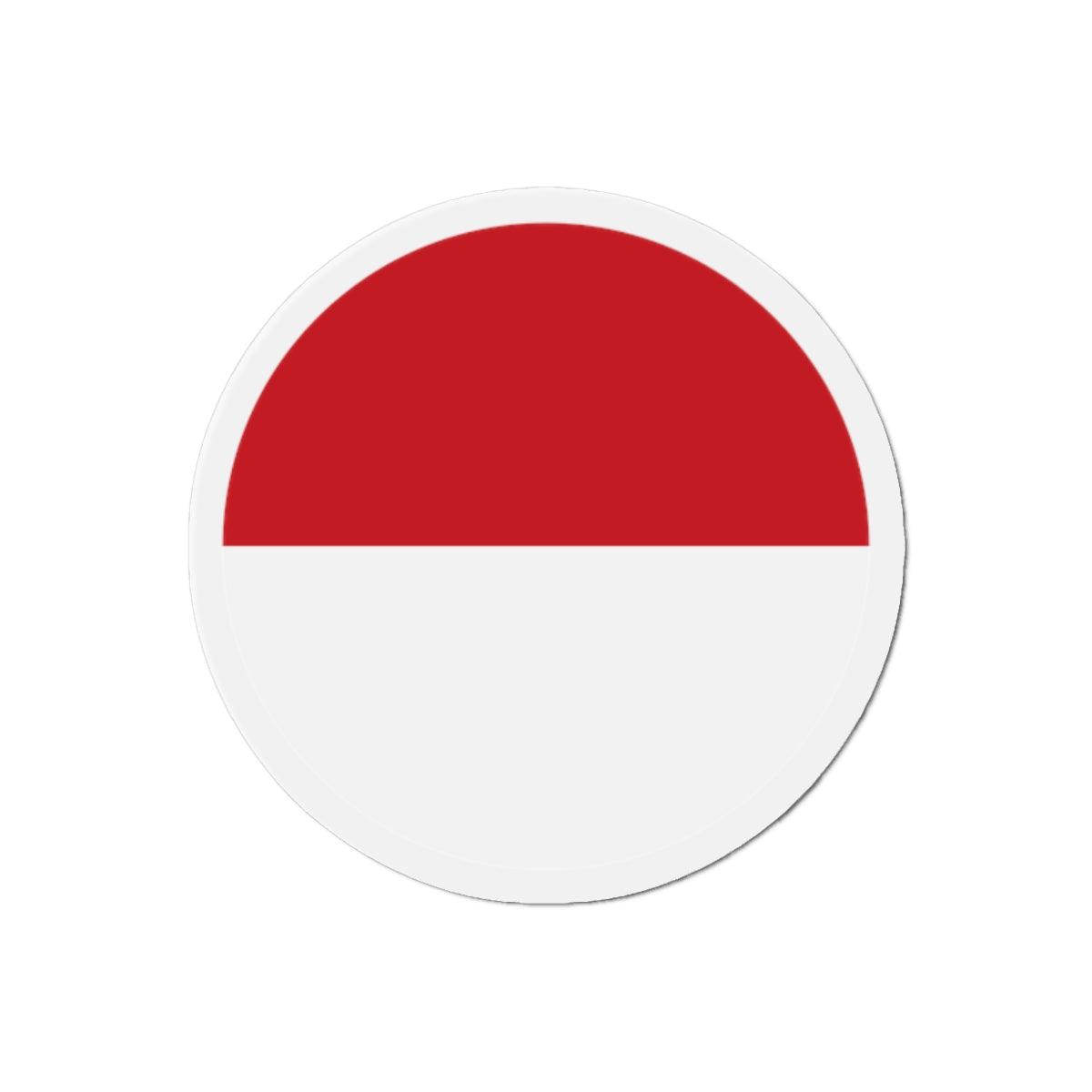 Aimant Rond Drapeau de Monaco en plusieurs tailles - Pixelforma