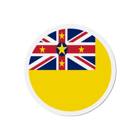 Aimant Rond Drapeau de Niue en plusieurs tailles - Pixelforma 