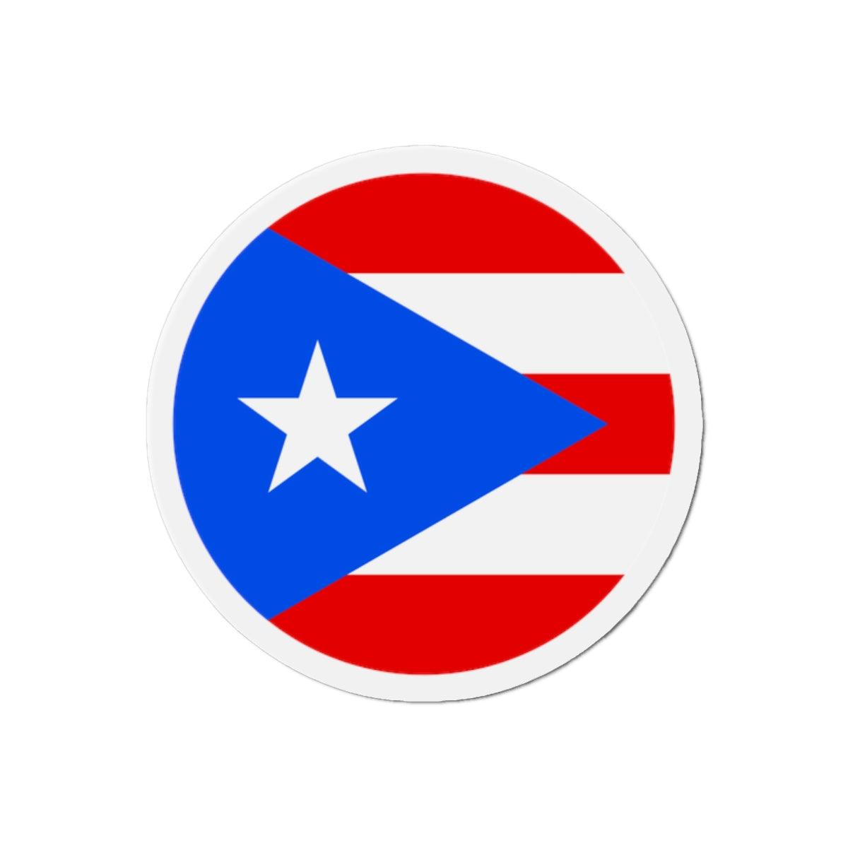 Aimant Rond Drapeau de Porto Rico en plusieurs tailles - Pixelforma