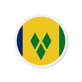 Aimant Rond Drapeau de Saint-Vincent-et-les-Grenadines en plusieurs tailles - Pixelforma