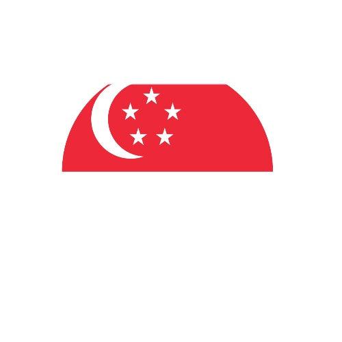 Aimant Rond Drapeau de Singapour en plusieurs tailles - Pixelforma