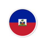 Aimant rond drapeau d’haïti aux couleurs vives décoratif
