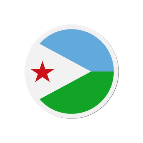 Aimant rond drapeau djibouti forme décorative magnétique