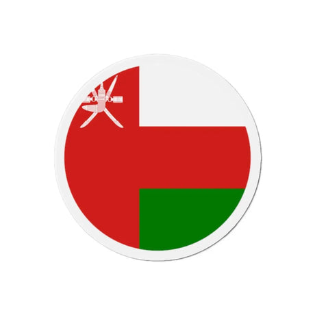 Aimant rond drapeau d’oman décoratif pour surfaces métalliques