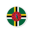 Aimant rond drapeau dominique décoratif pour surfaces métalliques