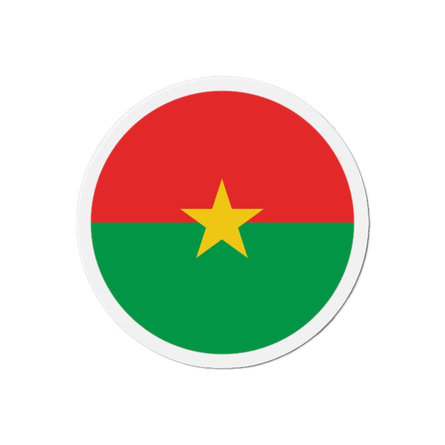 Aimant Rond Drapeau du Burkina Faso en plusieurs tailles - Pixelforma