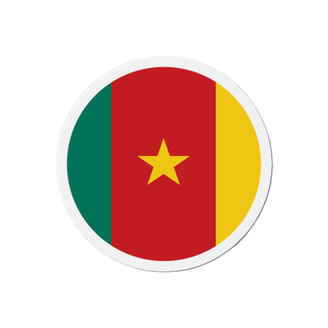 Aimant Rond Drapeau du Cameroun en plusieurs tailles - Pixelforma