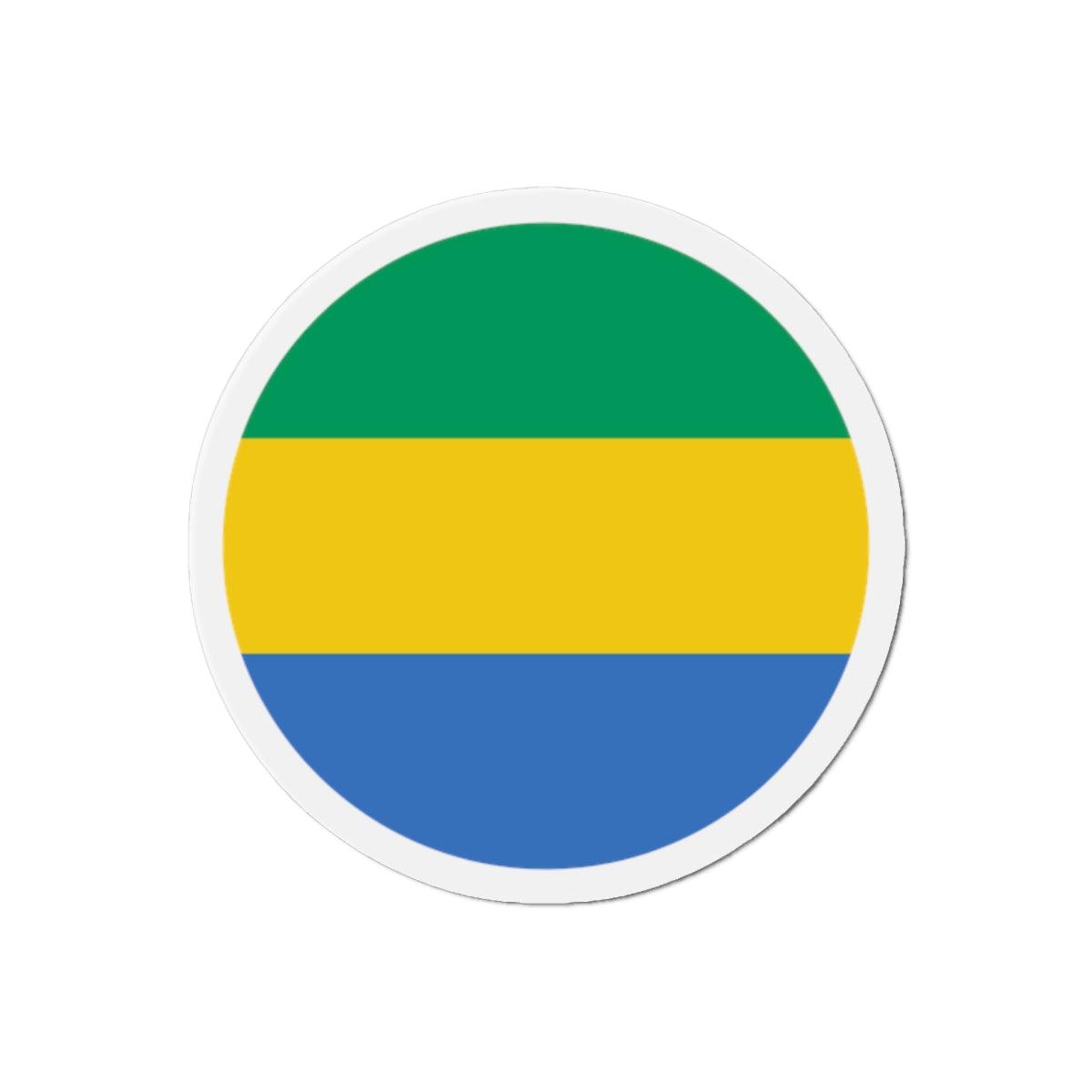 Aimant Rond Drapeau du Gabon en plusieurs tailles - Pixelforma