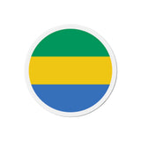 Aimant Rond Drapeau du Gabon en plusieurs tailles - Pixelforma