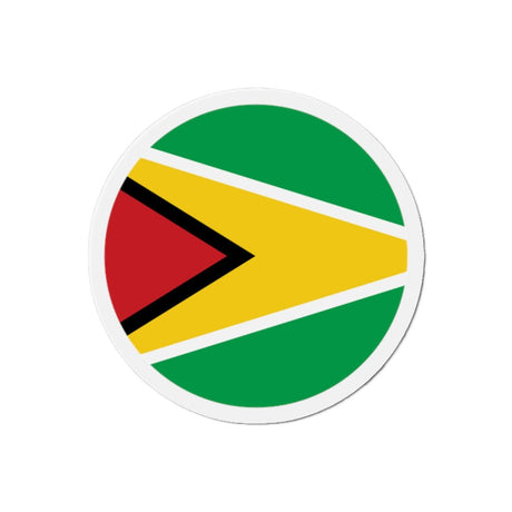 Aimant Rond Drapeau du Guyana en plusieurs tailles - Pixelforma