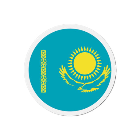 Aimant Rond Drapeau du Kazakhstan en plusieurs tailles - Pixelforma