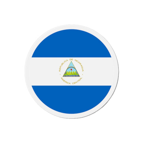 Aimant Rond Drapeau du Nicaragua en plusieurs tailles - Pixelforma