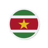 Aimant Rond Drapeau du Suriname en plusieurs tailles - Pixelforma 