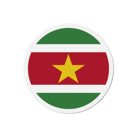 Aimant Rond Drapeau du Suriname en plusieurs tailles - Pixelforma 