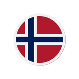 Aimant Rond Drapeau du Svalbard et de Jan Mayen en plusieurs tailles - Pixelforma