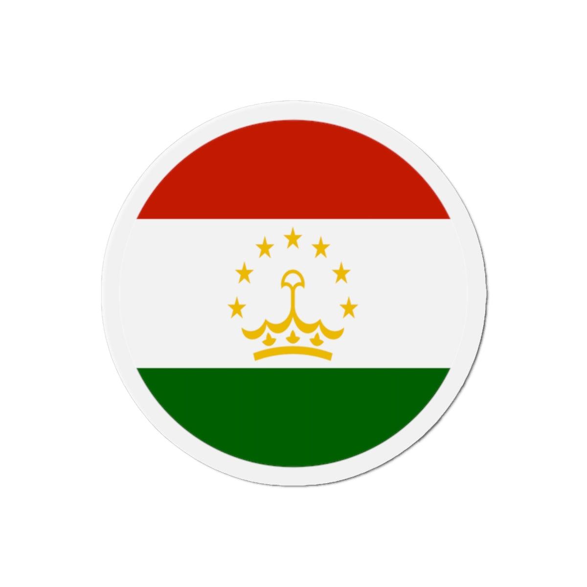 Aimant Rond Drapeau du Tadjikistan en plusieurs tailles - Pixelforma