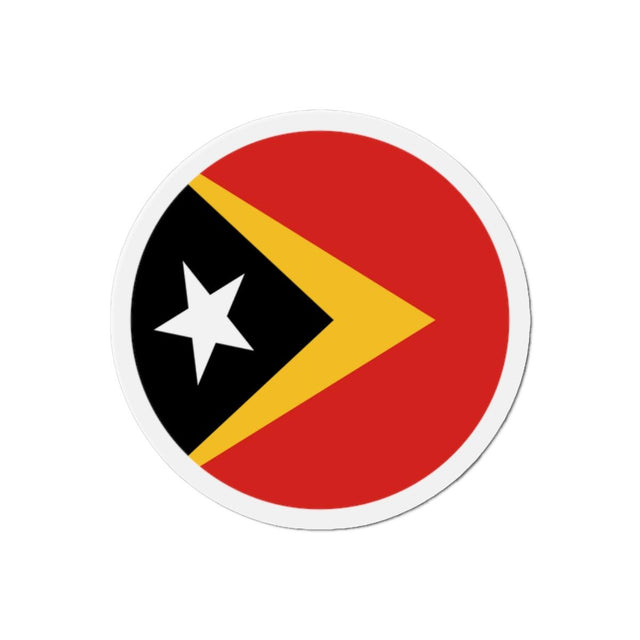 Aimant Rond Drapeau du Timor oriental en plusieurs tailles - Pixelforma