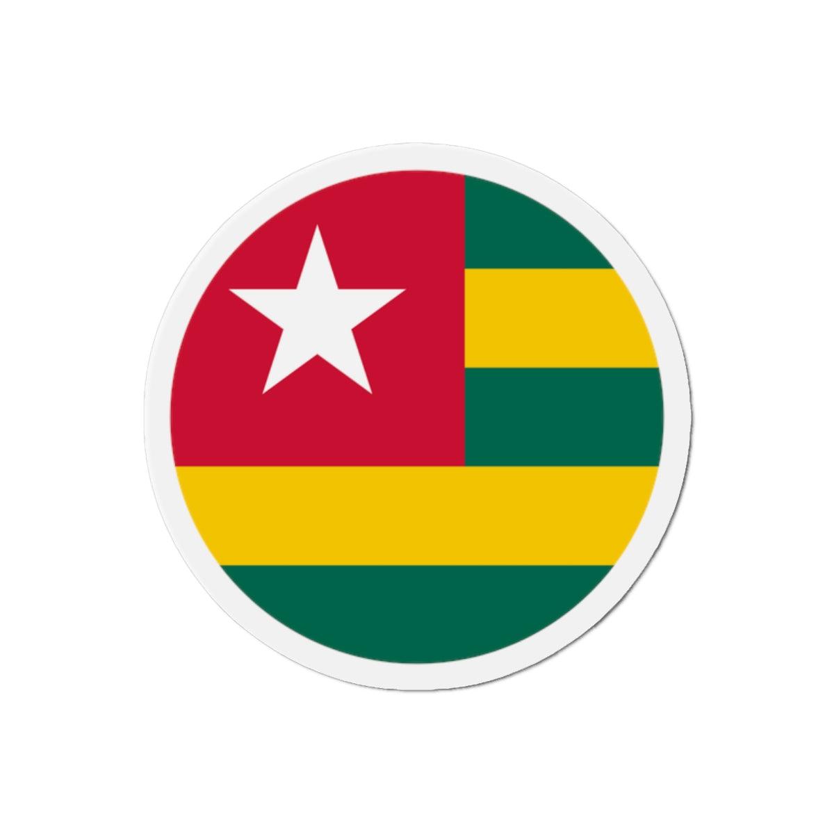 Aimant Rond Drapeau du Togo en plusieurs tailles - Pixelforma