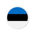 Aimant rond drapeau estonie magnétique décoratif