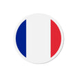Aimant rond drapeau france forme décorative pour réfrigérateur