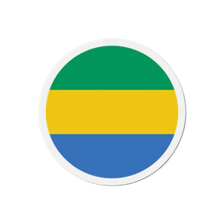 Aimant rond drapeau gabon décoration magnétique colorée