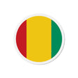 Aimant rond drapeau guinée décoratif en couleurs vives