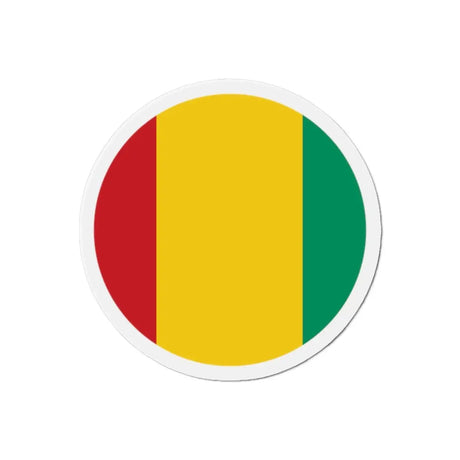 Aimant rond drapeau guinée décoratif en couleurs vives