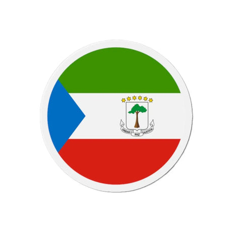 Aimant rond drapeau guinée équatoriale forme décorative