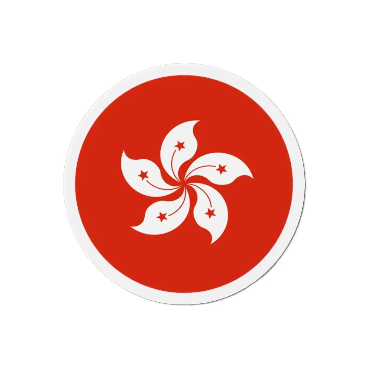 Aimant rond drapeau hong kong décoratif pour surfaces métal